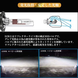 LTONXEN D2R HID Bulbs Instant Start HID Bulbs Vehicle Inspection Compatible 6500K White Genuine Replacement 12V 35W Car Headlight (Pack of 2)