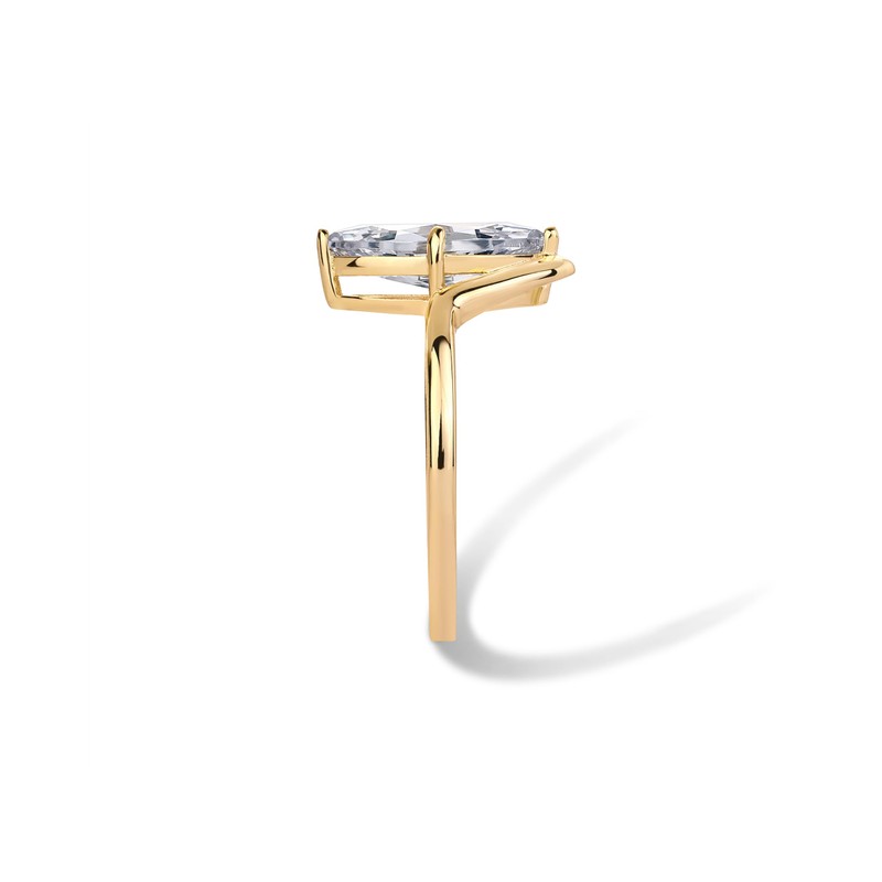 PAVOI 14K Yellow Gold Plated 1.5CT Marquise Cubic Zirconia Fake
