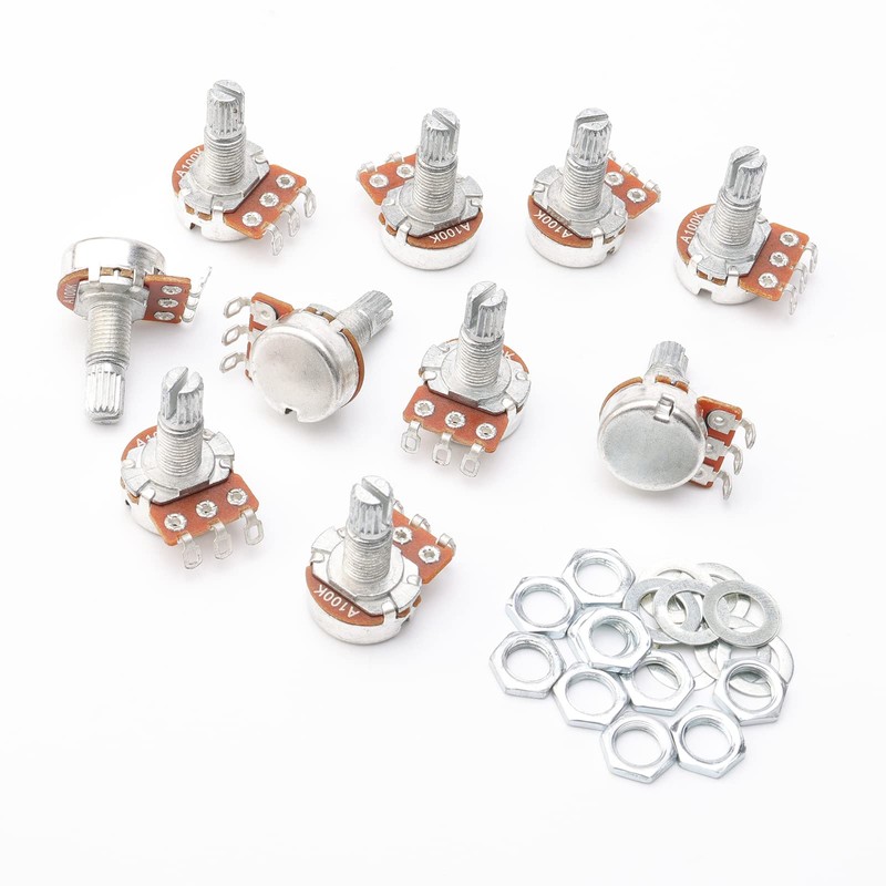 Pxyelec Guitar Potentiometer Audio Potentiometer A100K OHM Replacement for Electric