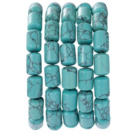Natural Blue Turquoise Cylinder Tube Beads 10x14mm 38cm/str Loose Semi Gemstone Stone Beads for Making Bracelets Necklace