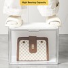 GUDEMAY Clear Acrylic Display Case with Light, Dustproof Stackable Showcase