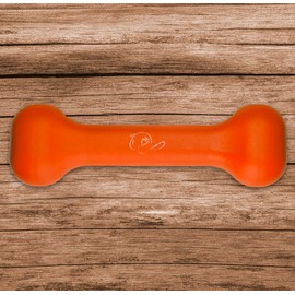 Jersey Dog Co. The Treat Bone Dog Chew Toy, Safe Dog Chew Toys, Made in USA Rubber-Free Dog Toy 7” Long, Orange