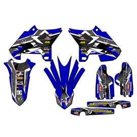 2005-2007 fits UFO Restyle YZ 125 Podium Blue Senge Graphics Base Kit Compatible with Yamaha