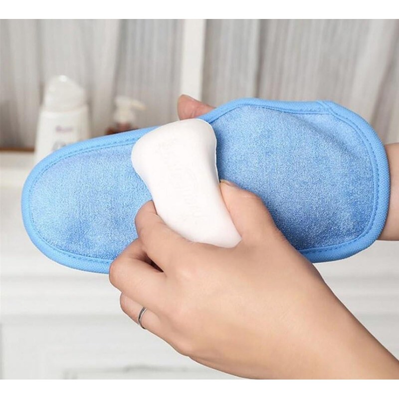 3PCS Bathing Mittens Shower Soft Skin Care Face Exfoliating Body
