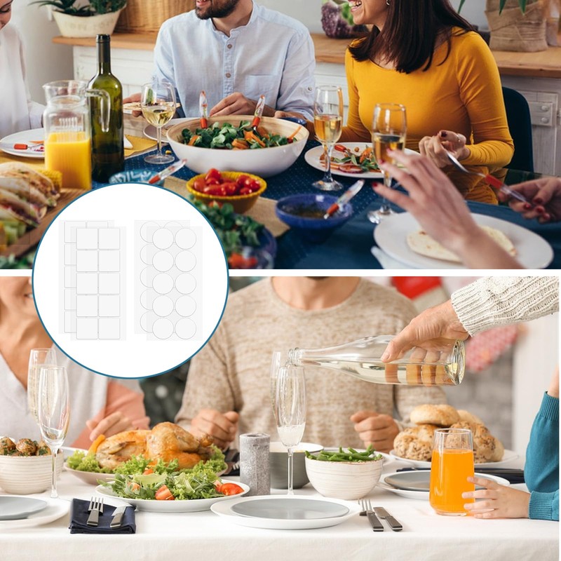 Dimeho Transparent Tablecloth Clips, 40 Pcs Removable Outdoor Table Cloth
