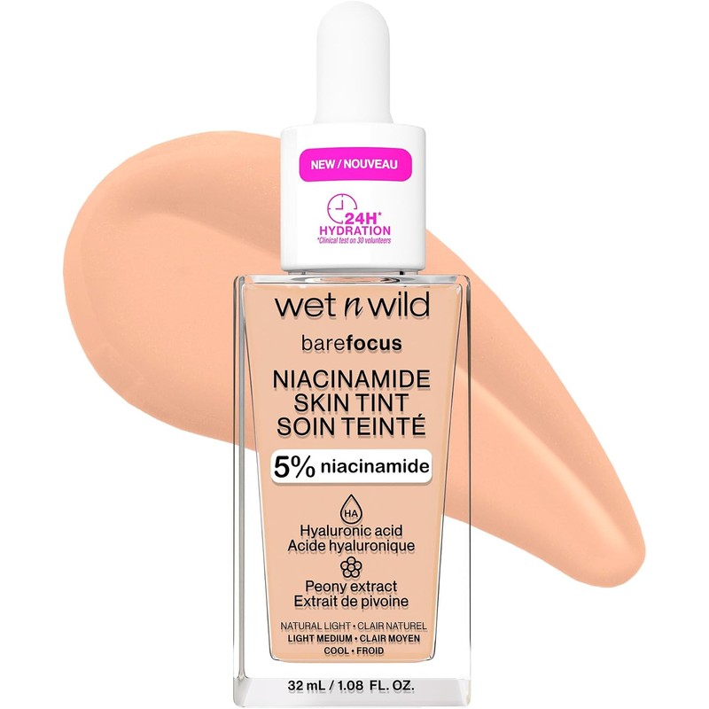 Base de Maquillaje Tinta Serum Niacinamida, Acido Hialuronico, Vitamina E,