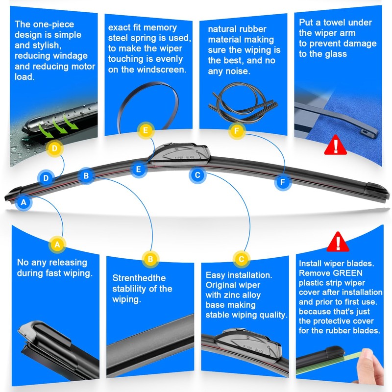 RAINTOK Windshield Wiper Blades Replacement for Honda HRV HR-V 2016