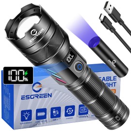 Esgreen LED Torch Extremely Bright 500,000 Lumens Long Range