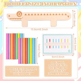 VEQENIFY Sensory Toy Sorting Game Colour Matching Sticks Montessori Toy Sensory Toy Baby Motor Skills Toy Wooden Toy Montessori Toy from 3 Years