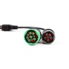 OBD to Type 2 Green9p J1939 and 6p J1708 Split