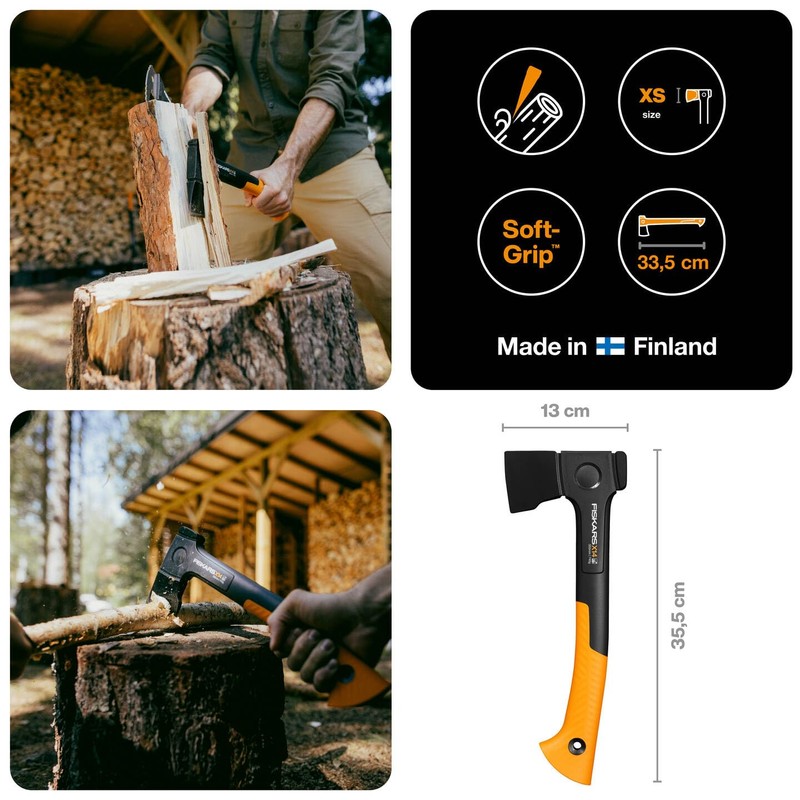 Fiskars X-Series X14 Universal Axe, XS, Length 35.5 cm, Head