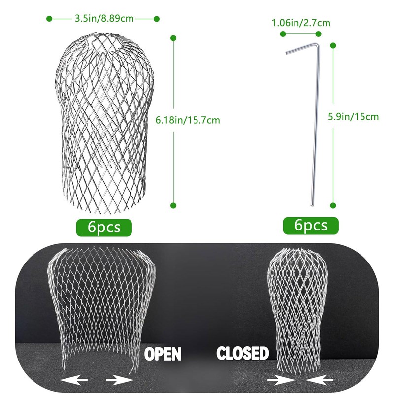 AMSGANK Downpipe Protection Gutter Protection, Set of 6 Gutter Strainers,