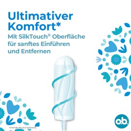 o.b. ProComfort Mini Tampons for Light to Medium Days with Dynamic Fit Technology & SilkTouch Surface for Ultimate Comfort* & Reliable Protection (1 x 64 Pieces)