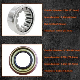 BIGLKNM Rear Left and Right Axle Wheel Bearing and Seal Kit Compatible with Chevy Blazer Silverado Suburban 1500 GM Hummer Isuzu Saab Pickup Truck