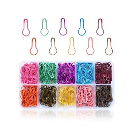 300 PCS Metal Gourd Safety Pins, Safety Bulb Pins, Calabash Pin, Gourd Pin for Knitting Stitch Markers, DIY Craft (10 Colors)