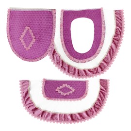 ABOOFAN Toilet Decorations for Bathroom Toilet Seat Covers for Bathroom European Style Toilet Cushion Purple Toilet Cushion Toilet Tank Cover Toilet Seat Cushion Toilet Mat Set