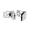 Gedotec Glass Door Hinge Top & Bottom Silver Matt Square