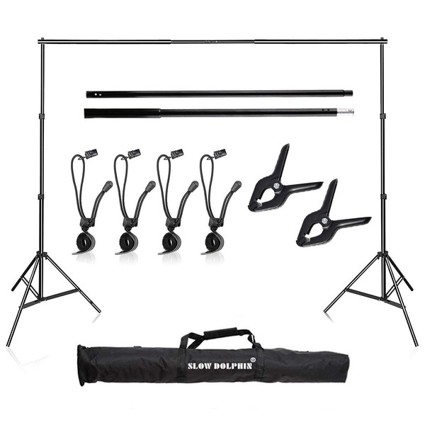 SLOW DOLPHIN Photo Video Studio 10x7ft(WxH) Adjustable Backdrop Support System