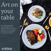 Vikko Dinner Plates, Set of 6 White Alabaster Plates, 11"