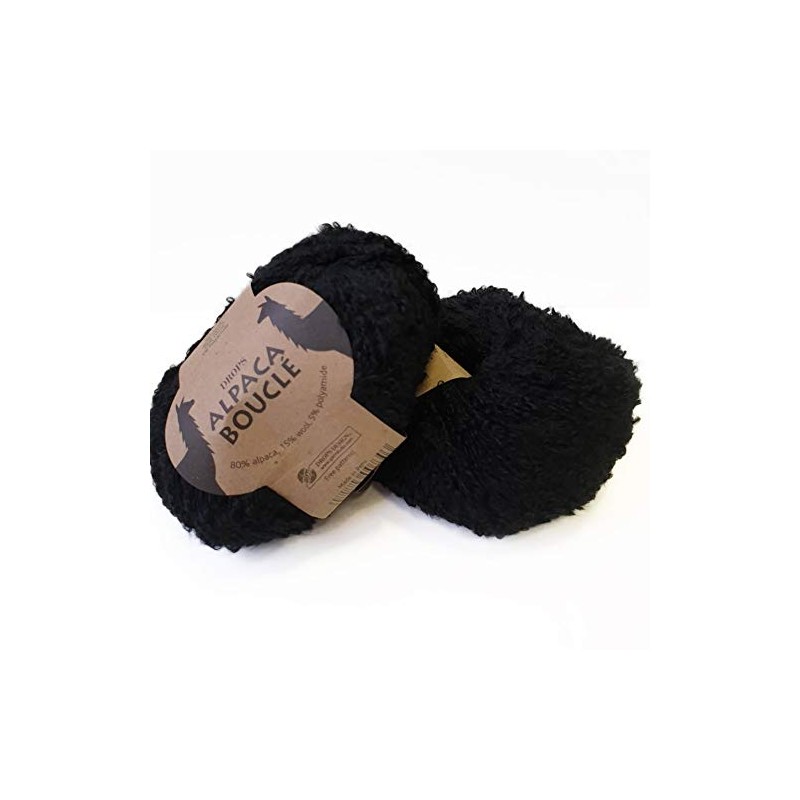 Alpaca Boucle - 8903 black (Drops knitting and crochet yarn