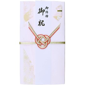 Iyo Yui Center V094-13 Gold Seal Wedding Celebration Bag, Cream Pink, 7.3 x 3.9 inches (18.5 x 10 cm)