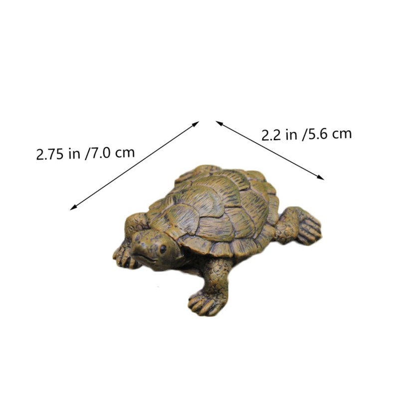 CAXUSD 4pcs Miniature Turtle Figurines Resin Turtle Decor for Garden