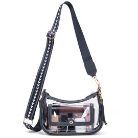 XYWstore Clear Bag for Stadium Events, Clear Purses for Women Stadium Crossbody.Clear Crossbody Bag Stadium Approved (blue)