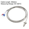 uxcell Pt100 Thermocouple M6x26mm Temperature Sensor Probe with 3 Meters