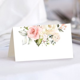 Dotty about Paper Pink Country Roses - Evening Invitations - Pack of 10. Contemporary, Pink, Modern, Greenery, Floral. Perfect for Friends and Family, Envelopes Included. (3034)