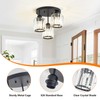 Aixialin 3-Light Modern Close to Ceiling Light Fixtures,Black Kitchen Light