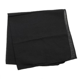 Trifong Bandana, Plain, 100% Cotton, Handkerchief, Triangular Width, Adult, Stylish, Cotton, Bandana, Unisex, 21.7 x 21.7 inches (55 x 55 cm), Black