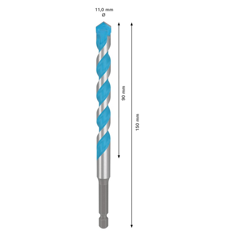 Bosch 1x EXPERT HEX-9 MultiConstruction Drill Bit (for Concrete, Soft