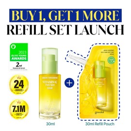 GOODAL Green Tangerine Vitamin C Serum - Advanced Version (2.02 Fl Oz (Pack of 2, Refill Included))