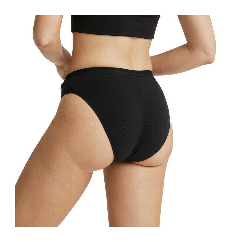 Scarlet Period-Proof Everday Brief Light Moderate Black, XS