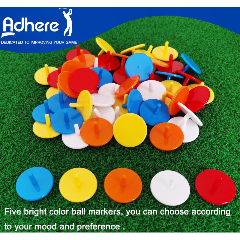 Adhere Golf Ball Markers 50 100 pcs Plastic Position Ball