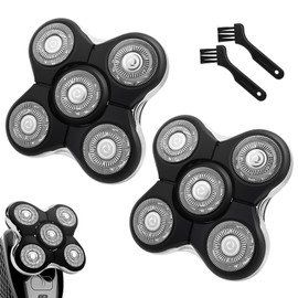 RX5 Replacement Blades Compatible with Bald Razor RX5/XR7000/XR1500, Replacement Head for Bald Razor Men, Waterproof Flexible Bald Razor Head Wet and Dry (Pack of 2)