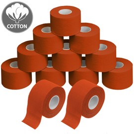 ALPIDEX 12 Rolls Sports Tape Set 3.8 cm x 10 m Joint Tape Bandage Many Colours Tearable Inelastic Sports Tape Skin-friendly Handball Football Volleyball Colour: Orange