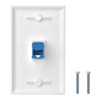 Ethernet Wall Plate Cat6 1 Port Keystone Jack Wall Plate
