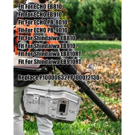 Backpack Blower Fit for ECHO EB810 EB910 PB-8010 PB-9010 Shindaiwa EB810 EB910 EB810RT EB910RT, Replace P100006321 P100012130 Exhaust Muffler Blowers Lawn Mower Leaf Blower Vacuum Parts