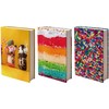 Fun Design, Easy Apply Book Covers 3 Pack. Stretchable Jumbo