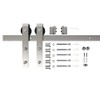 JUBEST 6 FT Brushed Nickel Sliding Barn Door Hardware Kit