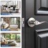 Knobonly 6 Pack Brushed Satin Nickel Door Lever Privacy Door