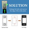 MOSECYOU Deadbolt Restorer Strike Plates Narrow Side and Large Hole,