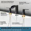 HOIGY Solid Brass Waterfall Bathtub Faucets Set, 3 Hole Matte