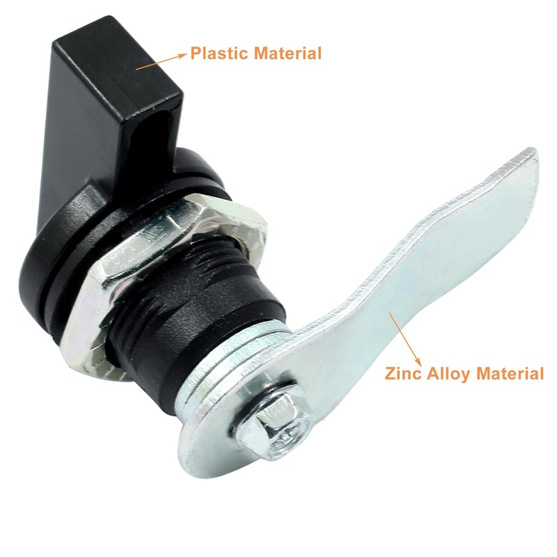 Kyuionty 4Pcs Thumb Operated Offset Cam Locks, T Handle Swing