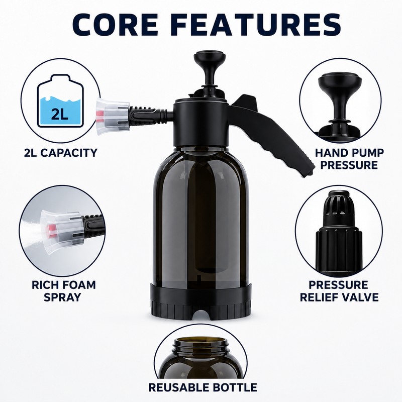 2L Foam Sprayer for Car Washing – Hand Pump Pressure
