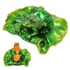Lotus Leaf Frog Jewelry Box Hand Painted Innovative Metal Jewelry