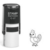 stampexpression - Chicken Outline Looking Straight Self Inking Rubber Stamp