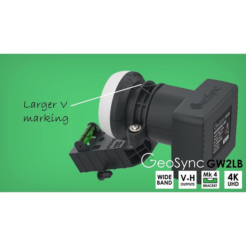 GeoSync Wideband LNB for Satellite Dish Freesat 4K HD SKY