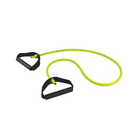 Gima - Latex Tube with Pre Attached Handles Covered in Thermoplastic Foam or TPR, Yellow color, Strength Level X-Light, Length 125 cm.